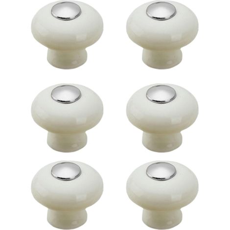 JSSEVN - 6-piece cabinet handle set, ceramic zinc alloy cabinet handle, kitchen drawer door handles, replacement knobs (1/5)
