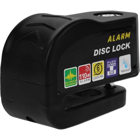 Candado de bicicleta de alto rendimiento con alarma para frenos de disco, dispositivo antirrobo, candado de seguridad, candado para rueda de freno de disco, candado fabricado en aleación de aluminio, 