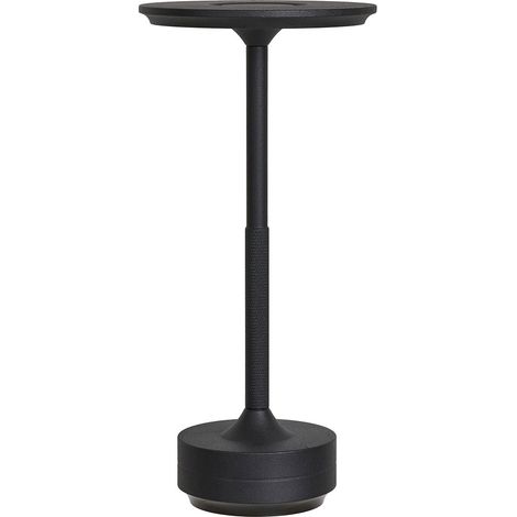 Lyneham Tischlampe LED wiederaufladbar schwarz.