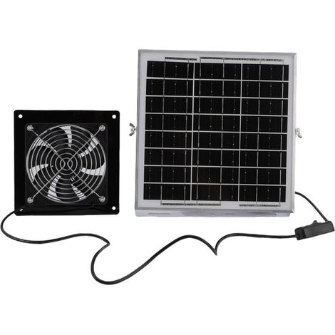 Ventilateur d'extraction solaire 8W avec panneau solaire et ventilateur de ventilation haute vitesse pour serre, poulailler, abri pour animaux