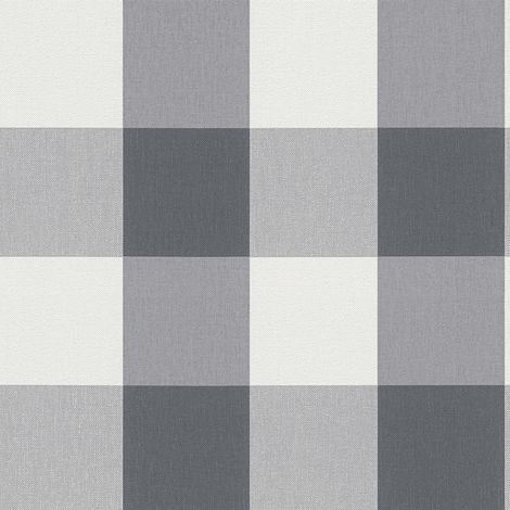Papel pintado gráfico Profhome 206367 papel pintado no tejido ligeramente texturado de diseño mate blanco gris 5,33 m2
