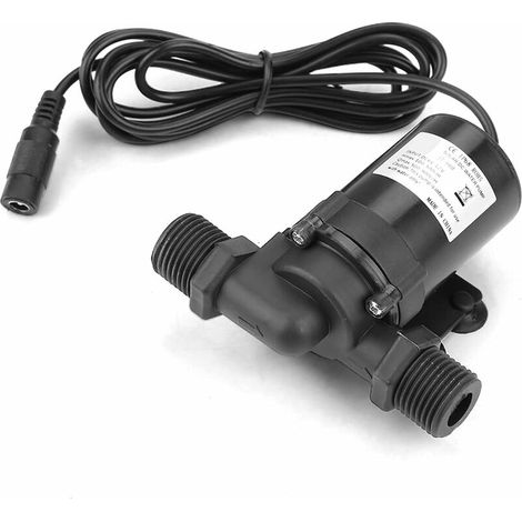 Pompa dell'acqua senza spazzole Micro DC, 12V -40℃ 100℃ Pompa elettrica sommergibile per fontana per scaldabagno solare (1/5)