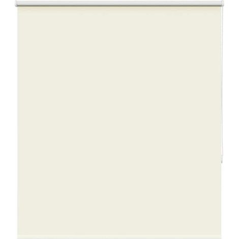 Store enrouleur occultant blanc cassé, dimensions 135 x 175 cm, en tissu. (1/5)