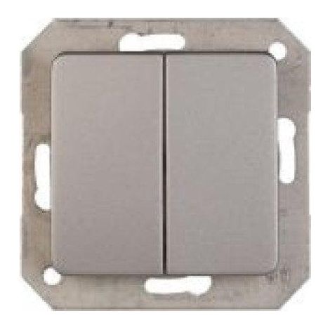 Interruptor harry-potter TWO W SWITCH METP control doble circuito acero