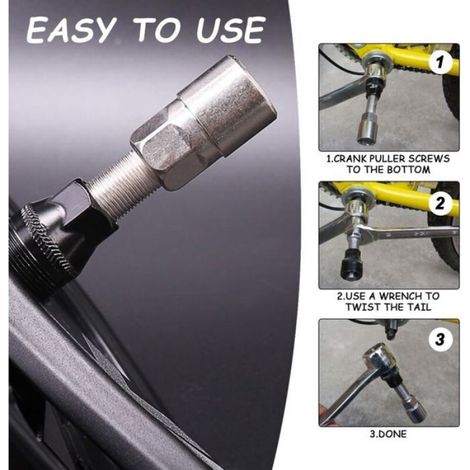 Extracteur De Pédalier - Acier Au Carbone - Pour Réparation Vélo Universel - 8 X 2 X 2 Cm - 1 Pièce (1/5)