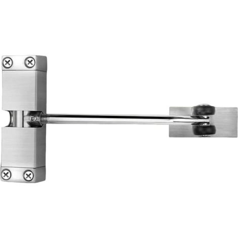 Ferme-porte hydraulique argenté tension à ressort réglable (argent) (1/5)