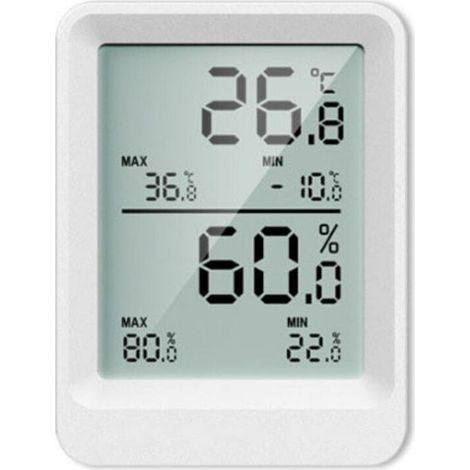 Bardusch-Indoor Outdoor Numérique LCD Thermomètre Hygromètre Électronique Température Humidité Compteur Min/Max Records Station Météo, 1pcs (1/4)