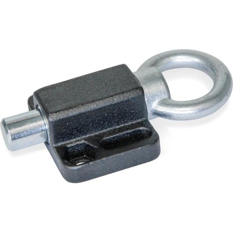 Boulon de verrouillage avec anneau de traction À visser Sans verrouillage Noir Boulons de 10 mm de diamètre (1/4)