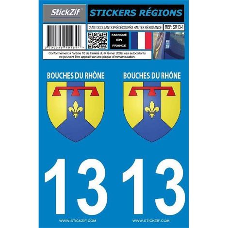 ADHESIFS REGION DEPARTEMENT 13 BOUCHES DU RHONE X2