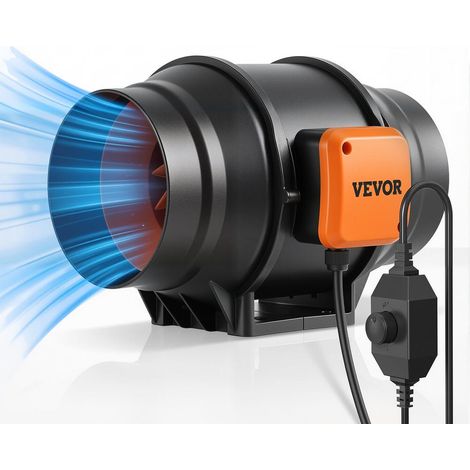 Ventilateur de Conduit Silencieux 152,4 mm Débit 550 m³/h Extracteur d'Air à Vitesse Variable 60 W pour Tente de Culture (1/5)
