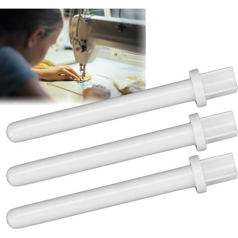 Bobines de machine à coudre blanches en plastique (lot de 3), accessoires auxiliaires de couture pour les amateurs de travaux manuels