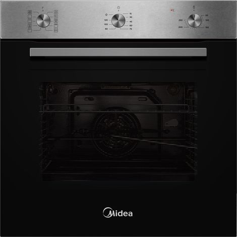 Midea MCO6070MMAJ. Dimensione del forno: Media, Tipo di forno: Forno elettrico, Capacità interna forno totale: 70 L. Posizionamento dell'apparecchio: Da incasso, Colore del prodotto: Acciaio inox, ...