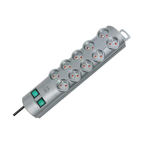 Multipresa a 10 prese 2m H05VV-F3G1.5 argento Primera-Line brennenstuhl (1/4)