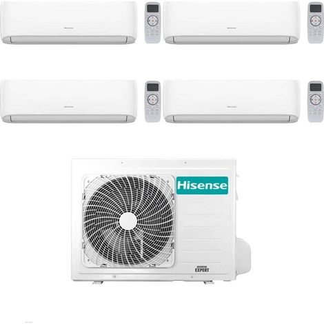 Hisense Climatizzatore Hi Comfort Quadri Split 7+7+7+7 con 5AMW105U4RQC Inverter Wi-Fi R-32 Classe A++