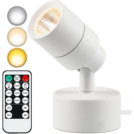 Projecteur LED d'intérieur avec minuterie, éclairage indirect à intensité variable, 3 températures de couleur, IRC, lampadaire blanc (1/5)