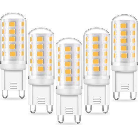 TTIO G9 LED-Lampe 5W, entspricht 33W 40W G9 Halogen, 420LM, Minilampe, Warmweiß 3000K, Flimmerfrei, AC220-240V, Nicht dimmbar, 5er-Pack [Energieklasse A+] (1/4)
