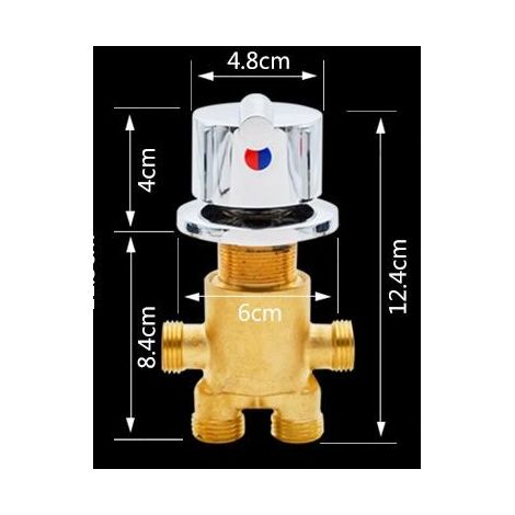 Robinet Baignoire Mélangeur De Bain Robinets De Douche Salle De Bains Robinet Eau Chaude Froide En Laiton Massif Mitigeur Robinet Trou Feuille Poignée Mélangeur MOONSTARS (1/3)