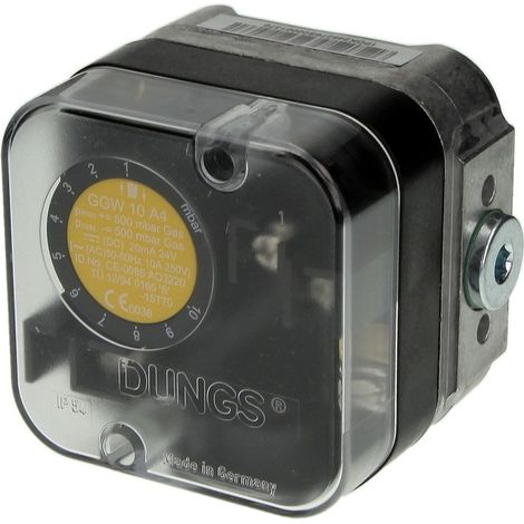 Pressostat différentiel p. air et gaz GGW 10 A4, Dungs