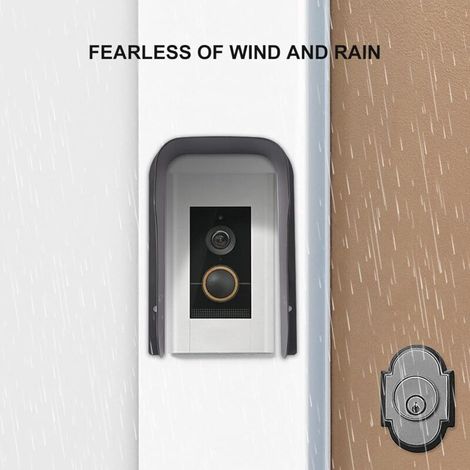 Protection Sonnette Exterieur Pluie, Housse de Pluie, En Acier Inoxydable Durable, Convient aux Prise Exterieur, Sonnette Ring, Sonnette Techole Sans Fil Exterieur,TRIMEC