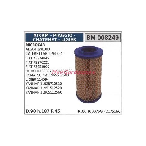 Filtro aria PIAGGIO motore microcar AIXAM 1WL008 FIAT 72274045 008249