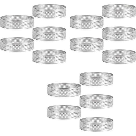 cake rings 15 units perforated cake mousse rings round