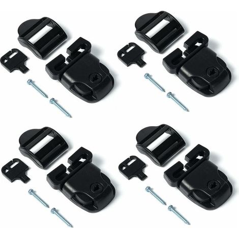 4 Pcs Spa Cover Latch, Replacement Hot Tub Cover Latch Repair Kit with Wrench and Screws Hot Tub Cover Straps Accessories (1/5)