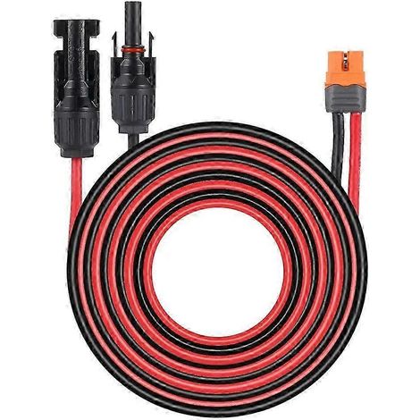 Adaptateur XT60I-F femelle vers connecteur solaire, câble d'extension étanche pour la charge, compatible avec les stations de charge solaire 2 mA WHBYV (1/4)