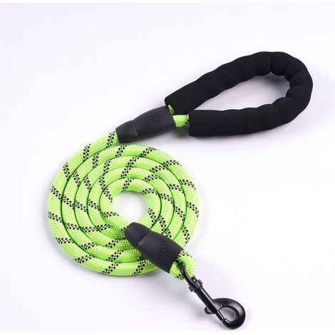 Guinzaglio per cani, lungo, con impugnatura imbottita, per cani di piccola, media e grande taglia, spessore 1,2 cm, lunghezza 3 m, blu scuro. (1/5)