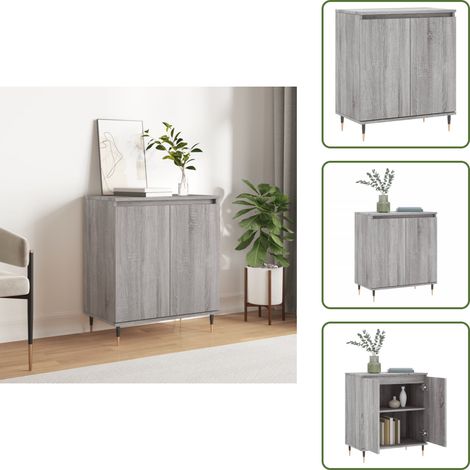 Sideboard Grau Sonoma 60x35x70 cm Holzwerkstoff - Schreibtisch - Wohnzimmermöbel - Sideboard Grau - Holz Sideboard - Regal (1/5)