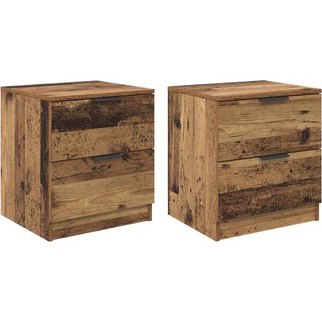 Maison Exclusive - Nachttisch 2 pcs Altholz 45 x 39 x 50 cm Holzw