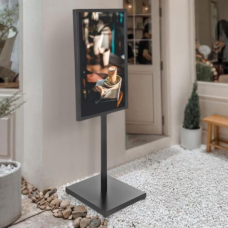 Panneau d'affichage Apple stand d'affichage Grand Stand stand d'affiche trottoir affiche, 90 65 cm (noir) (1/5)
