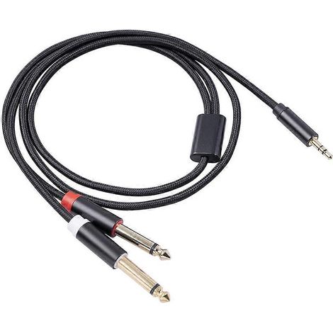 Câble audio, connecteurs doublement plaqués or, conception pratique, contacts fiables, câble adaptateur, boîtier en alliage d'aluminium, 1 mètre. (1/4)