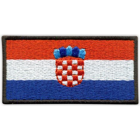Aufnäher mit der Flagge Kroatiens – selbstklebende Rückseite – gestickter Aufnäher/Abzeichen/Emblem