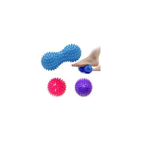 Boule de Massage Boule Hérisson,Balle de hérisson de sport,Balle de Massage Fasciite Plantaire,Boules de massage de remise en forme,Dos, Epaules, Bras, Lot de 3 (1/5)