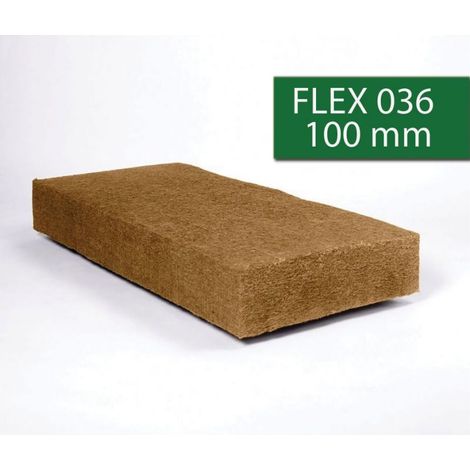 STEICO FLEX 036 : Panneau isolant en laine de bois semi-rigide isolant thermique, ép. 100mm - 1220 x 575mm