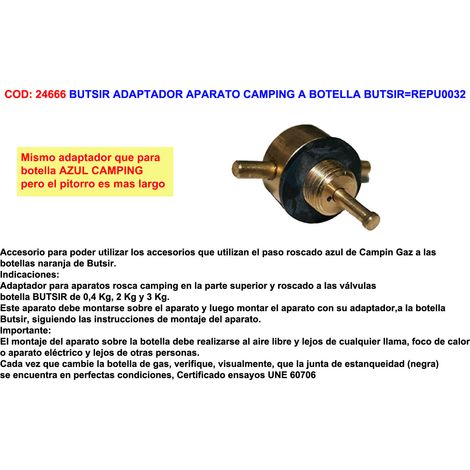 BUTSIR butsir adaptador aparato camping a botella butsir repu0032