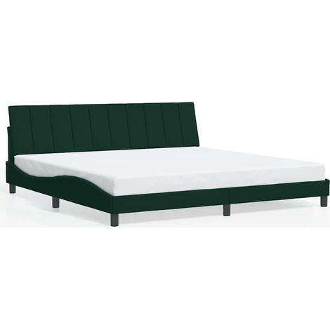 Maison Exclusive - Giroletto senza Materasso Hanko Verde Scuro 200x200 cm in Velluto