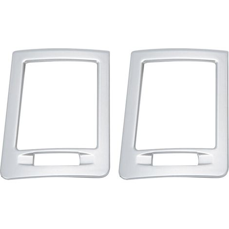 Tapa de la salida de aire acondicionado del lado del conductor (izquierda) – 2 piezas, acabado plateado, compatible con Mercedes Clase C W204 (2007–2013)