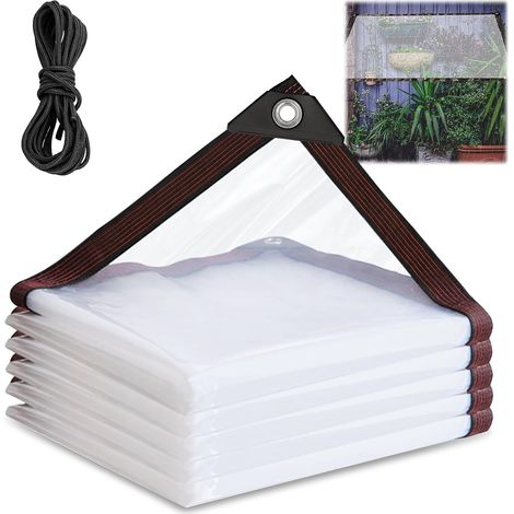 Bache Pergola Jardin Exterieur en PVC 2×3M avec Œillets et Corde Bâche de Protection Extérieur Impermeable Foin Isotherme Poulailler 3x2 Contre Le Vent/bac Sable Cage à Lapin/Jardin d'hiver (1/5)