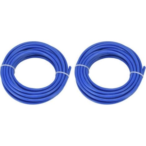 2 unidades de línea de corte redonda de 4,0 mm para desbrozadora, 5 m, azul (1/5)