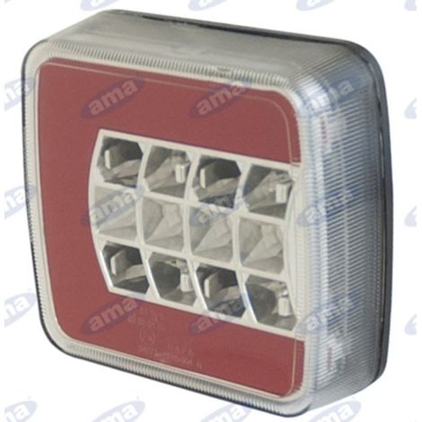Luz trasera derecha led 106,5x98,8x35mm tractor máquina operadora 12-24V (1/4)