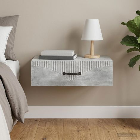 vidaXL Wall-Mounted Side Table 59 x 34.5 x 17 cm Engineered Wood (1/5)