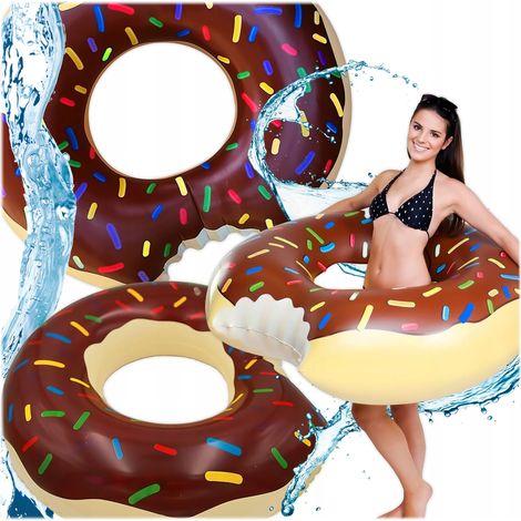 Flotador inflable grande de 105 cm XXL tipo donut para piscina o playa (1/5)
