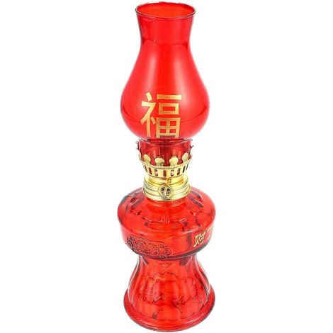Lampe à pétrole rouge décorative (1 pièce) (1/5)
