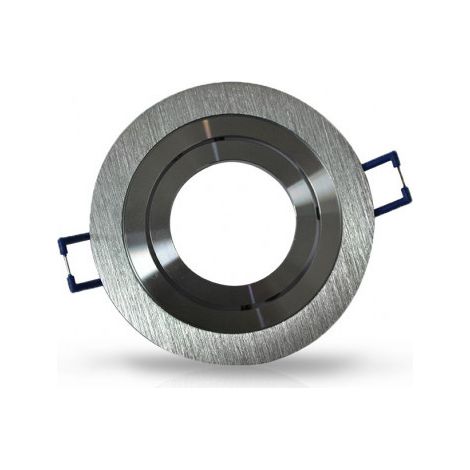 Supporto Faretto LED da Incasso Silver Orientabile 30° IP20 Ø92mm - foratura Ø78mm