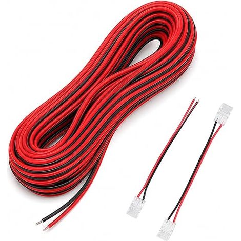 Fil électrique 12 V, câble électrique, câble d'alimentation automobile, adapté pour les feux à LED, câble 10 m, calibre 22 AWG. (1/5)