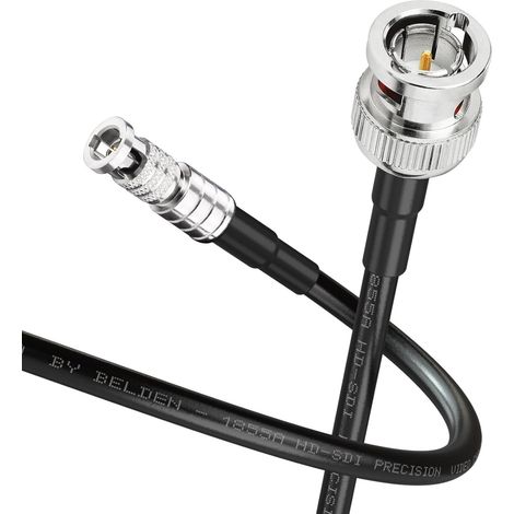 Câble SDI 3G/6G/HD 1m BNC Mâle to HD BNC Micro Mâle 75Ohm 1855A pour Coaxpress CXP12, Caméra, Transmission Vidéo Numérique HD (1/5)
