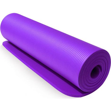 1 Tapis de yoga, mousse mémoire de forme épaisse, antidérapant double face, caoutchouc naturel, pour fitness maison (1/5)
