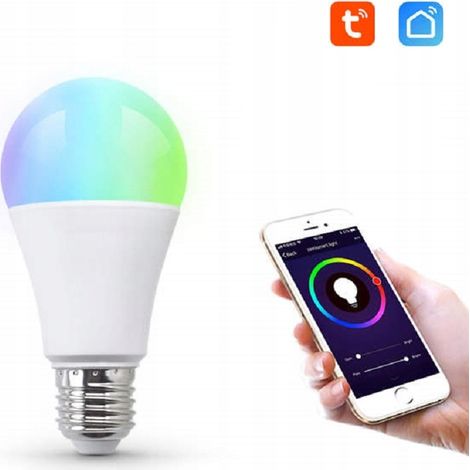 LAMPADINA LED E27 9W SMART WIFI RGB+W TUYA