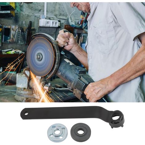 Nouvelle clé renforcée pour meules, accessoires de réglage pour meuleuses d'angle à quatre mors et clés de démontage pour meuleuses d'angle. (1/5)